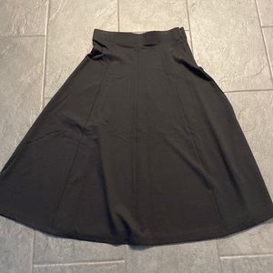 New Black jersey Lands’ End boot skirt